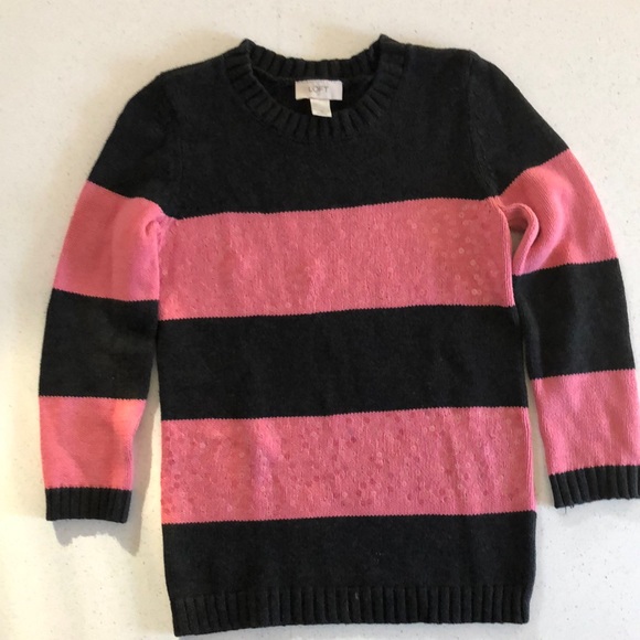 Pink and dark grey pullover sweater - Picture 1 of 4